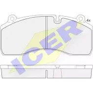 Тормозные колодки, дисковые, комплект ICER 1507630 29181 29 147 151977