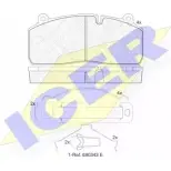 Тормозные колодки, дисковые, комплект ICER 152150-066 291 75 1507650 29195