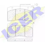 Тормозные колодки, дисковые, комплект ICER 29 074 160832-203 1507665 29075