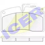 Тормозные колодки, дисковые, комплект ICER ME8NZ 29 072 1507667 161039