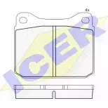 Тормозные колодки, дисковые, комплект ICER D100-7036 2028 0 180140 1507801