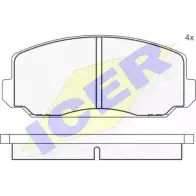 Тормозные колодки, дисковые, комплект ICER 1507870 180229 D130-7061 2 0535