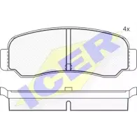 Тормозные колодки, дисковые, комплект ICER 180274 1507908 D198-7121 2 0864