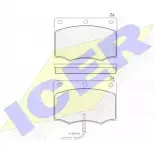 Тормозные колодки, дисковые, комплект ICER 180335 1507955 20 578 SW2KBD