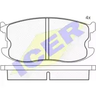 Тормозные колодки, дисковые, комплект ICER D188-7112 1507956 180336 20 760