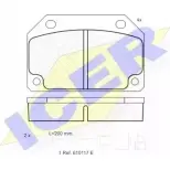 Тормозные колодки, дисковые, комплект ICER 20 573 180387 1507983 20590