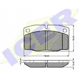 Тормозные колодки, дисковые, комплект ICER 1507999 209 39 180412 RZ73Q