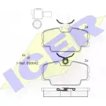 Тормозные колодки, дисковые, комплект ICER 2074 8 180419-006 20749 1508010