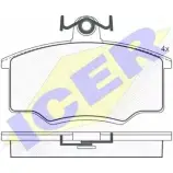 Тормозные колодки, дисковые, комплект ICER 2057 4 D147-7176 1508025 180448