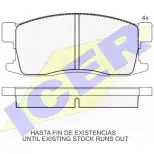 Тормозные колодки, дисковые, комплект ICER 21 367 180675 1508179 RMZ0O96