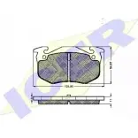 Тормозные колодки, дисковые, комплект ICER 209 74 HCHD2U Renault Megane (KA) 1 Универсал 1.8 16V (KA0S. KA12. KA1A. KA1M. KA1R) 115 л.с. 2001 – 2003 180724