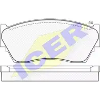 Тормозные колодки, дисковые, комплект ICER 1508365 BDY1TO 2 1657 180937