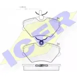 Тормозные колодки, дисковые, комплект ICER Renault Laguna (B56) 1 Хэтчбек 2.2 D (B56F/2) 83 л.с. 1993 – 2001 181035 21424 21 423