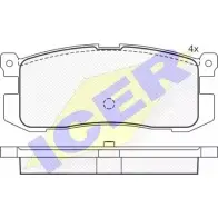 Тормозные колодки, дисковые, комплект ICER 1508530 2 1558 181160 D400-7289
