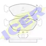 Тормозные колодки, дисковые, комплект ICER 231 20 23121 Volkswagen Santana (B2, 2000) 2 1995 – 2004 181275