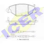 Тормозные колодки, дисковые, комплект ICER 181419 23277 Citroen C5 1 (DC, PF3) Хэтчбек 2.0 HDi 107 л.с. 2001 – 2004 23 274