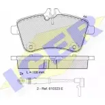 Тормозные колодки, дисковые, комплект ICER D1357-8466 23 881 181677 Mercedes B-Class (W245) 1 Хэтчбек 2.0 B 200 CDI (2408) 136 л.с. 2005 – 2011