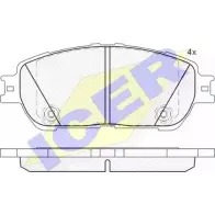 Тормозные колодки, дисковые, комплект ICER Toyota Alphard (AH10) 1 Минивэн 2.4 131 л.с. 2003 – 2008 181690-200 23 855 D906-7785