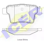 Тормозные колодки, дисковые, комплект ICER Jaguar X-Type D1071-7976 2 4260 181722