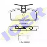 Тормозные колодки, дисковые, комплект ICER 182084 25 595 EXVSO Renault Twizy