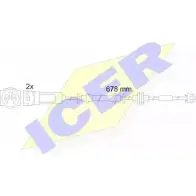 Датчик износа тормозных колодок ICER Opel Vectra (C) 3 Универсал 1.6 (F35) 105 л.с. 2005 – 2008 23738 234 02 610452 E C