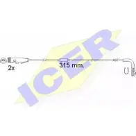 Датчик износа тормозных колодок ICER 23404 Opel Vectra (C) 3 Универсал 3.2 V6 (F35) 211 л.с. 2003 – 2005 202 24 610549 E C