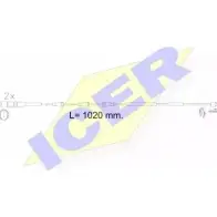 Датчик износа тормозных колодок ICER 24172 Bmw X6 (E71) 1 Внедорожник 3.0 M 50 d 381 л.с. 2011 – 2014 610623 E C 2417 0