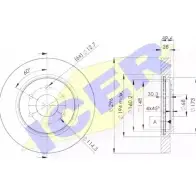 Тормозной диск ICER B I2W0 8AOIP3 78BD4200-2 1510515