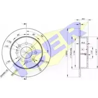 Тормозной диск ICER Honda Civic 7 (EM2) Купе 3XSZOA 78BD5105-2 WG 8S0