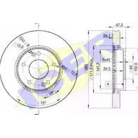 Тормозной диск ICER U8MES WL1H Z 78BD5171-2 1510623
