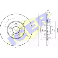 Тормозной диск ICER B1I1C3F 1510632 7BI FIX 78BD5300-2