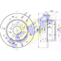 Тормозной диск ICER 1510689 78BD5782-1 V607 M 434HE1
