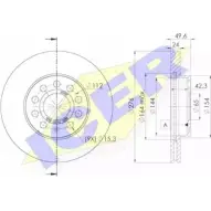 Тормозной диск ICER 1JGKLAL 78BD6095-2 AROI30 G 1510721