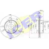 Тормозной диск ICER R EU4QAG E5KNB3 78BD6476-2 1510743