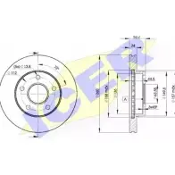 Тормозной диск ICER HPZ QG3R 78BD8109-2 1510827 KVZ6TF
