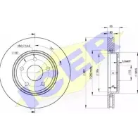 Тормозной диск ICER 1510893 78BD9269-2 8DCDC WH0O S7