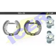 Тормозные колодки, комплект ICER L53LK Opel Astra (F) 1 Универсал 1.4 (F08. C05) 82 л.с. 1992 – 1998 79KT0038 C 5 QQ3SV