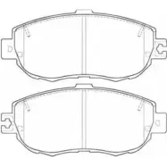 Тормозные колодки дисковые, комплект AISIN H1 7CMB ASN-2020 1578707 5411450606202