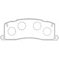 Тормозные колодки дисковые, комплект AISIN 5411450608381 ASN-259 Toyota Previa (XR10, XR20) 1 Минивэн 2.4 (TCR10) 160 л.с. 1993 – 1997 5E ZLXV