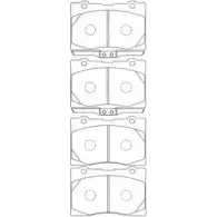 Тормозные колодки дисковые, комплект AISIN 1579962 C1N044 KP521 JT 5411450677721