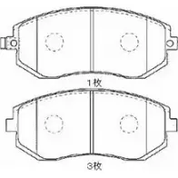 Тормозные колодки, дисковые, комплект AISIN 3 Z3SDV 1582281 WDASEC F1N018