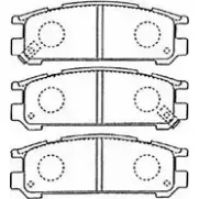 Тормозные колодки дисковые, комплект AISIN Subaru Impreza (GC) 1 Седан 1.8 i (GC5) 103 л.с. 1995 – 1996 X CRYIF 5411450664264 F2N012