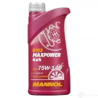 Трансмиссионное масло в мкпп, редуктор синтетическое 1236 MANNOL SAE 75W-140 API GL-5, 1 л MANNOL 1Y63 I 1236 1436798659