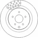 Тормозной диск NATIONAL NBD1562 Mazda 6 (GG, GY) 1 2002 – 2008 VQW5AD6 84E41 R