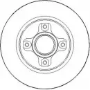 Тормозной диск NATIONAL 3LW0Q2 8U XD74 Citroen C4 Picasso 1 (UD, PF2) Минивэн 1.6 VTi 120 120 л.с. 2008 – 2013 NBD1611
