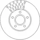 Тормозной диск NATIONAL NBD1745 DT2OKM1 Ford C-Max 2 (CB7, CEU) Минивэн 1.6 Duratec Ti 125 л.с. 2010 – 2025 NC5H X5
