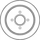 Тормозной диск NATIONAL P1 R47J Ford Escort 7 (FA, GAL, ABL) Хэтчбек 2.0 DOHC RS 2000 4x4 150 л.с. 1995 – 1998 NBD319 VQ8GP