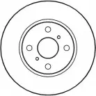 Тормозной диск NATIONAL 3UQI 3P 4MSYX Toyota Corolla (E110) 8 Седан NBD609