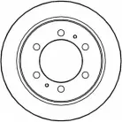 Тормозной диск NATIONAL SsangYong Korando (KJ) 2 Кроссовер 2д 2.3 140 л.с. 1997 – 2000 NBD957 81RDGA VO 1DR