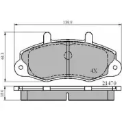 Тормозные колодки, дисковые, комплект NATIONAL 1677245 8SG3V4 NP2526 21 470